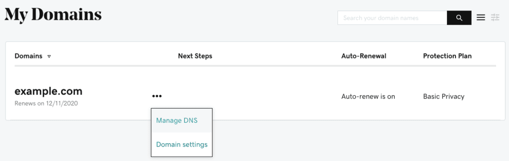 godaddy DNS